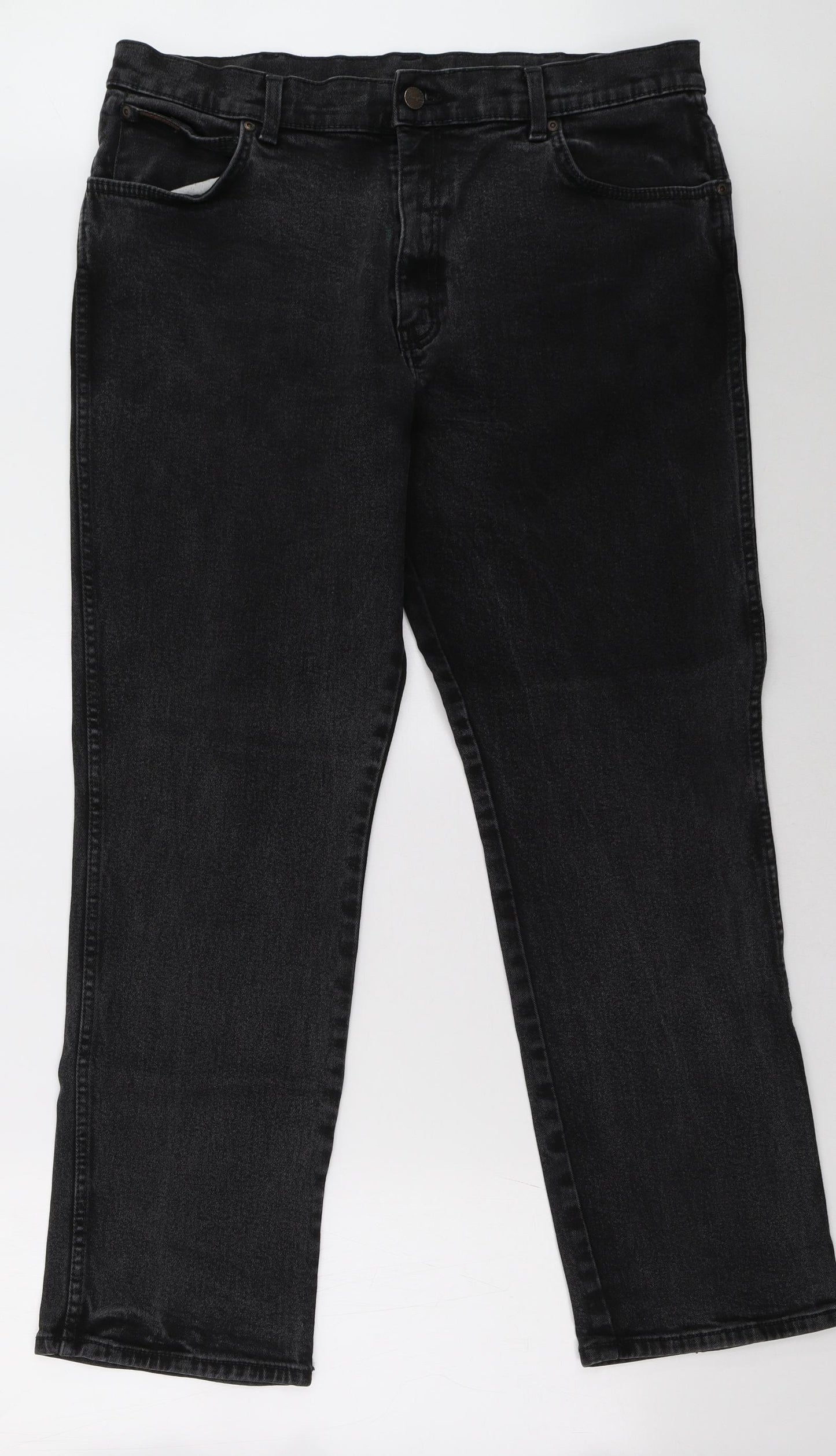 Wrangler Mens Black   Straight Jeans Size 38 L32 in