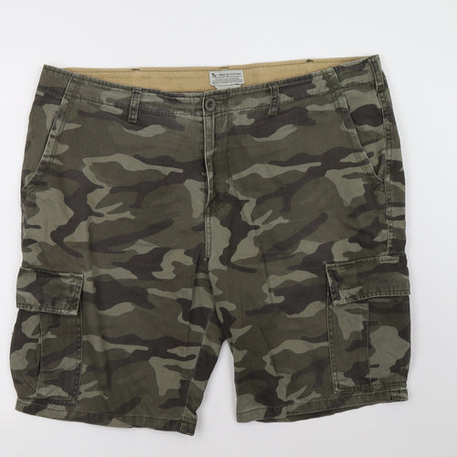sainsburys Mens Green Camouflage  Cargo Shorts Size 40