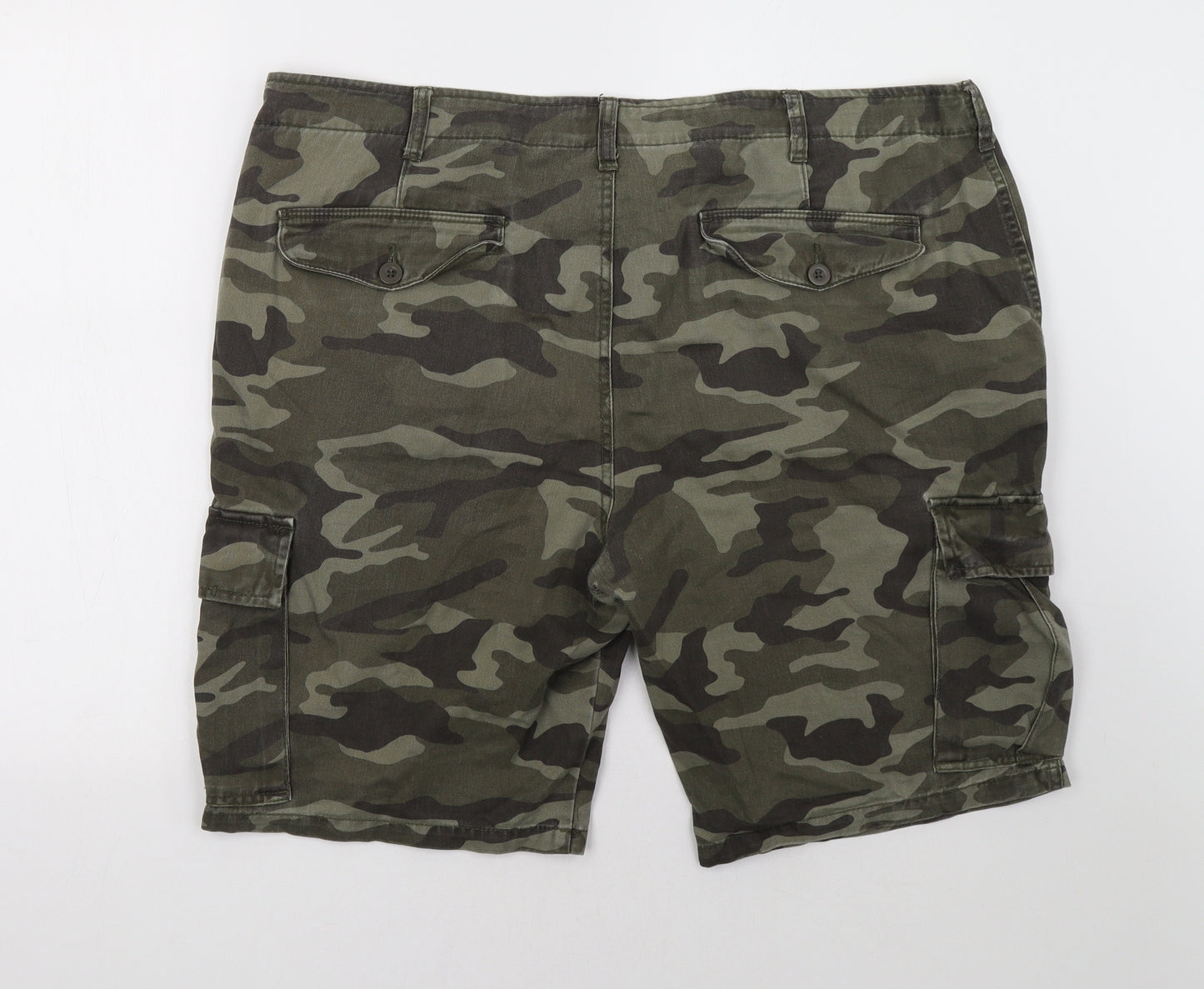sainsburys Mens Green Camouflage  Cargo Shorts Size 40