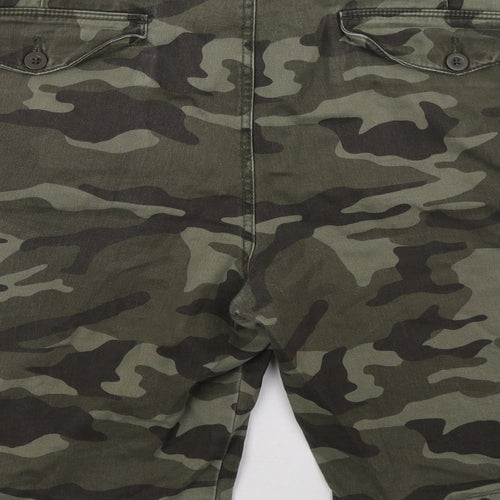 sainsburys Mens Green Camouflage  Cargo Shorts Size 40