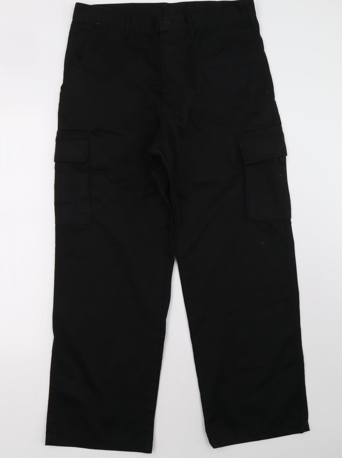 RTY Mens Black   Cargo Trousers Size 34 L30 in
