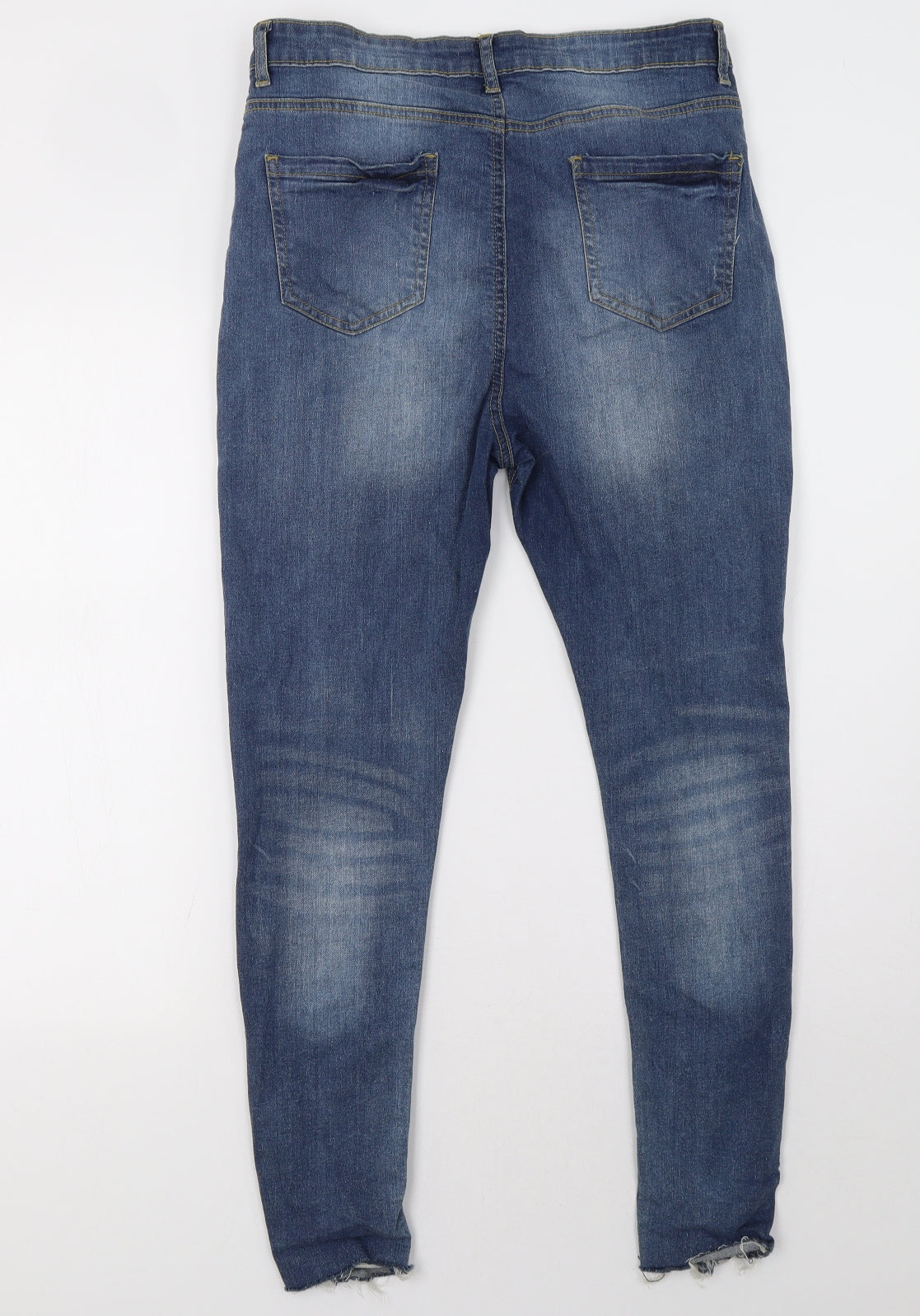 Boohoo Womens Blue  Denim Skinny Jeans Size 14 L30 in