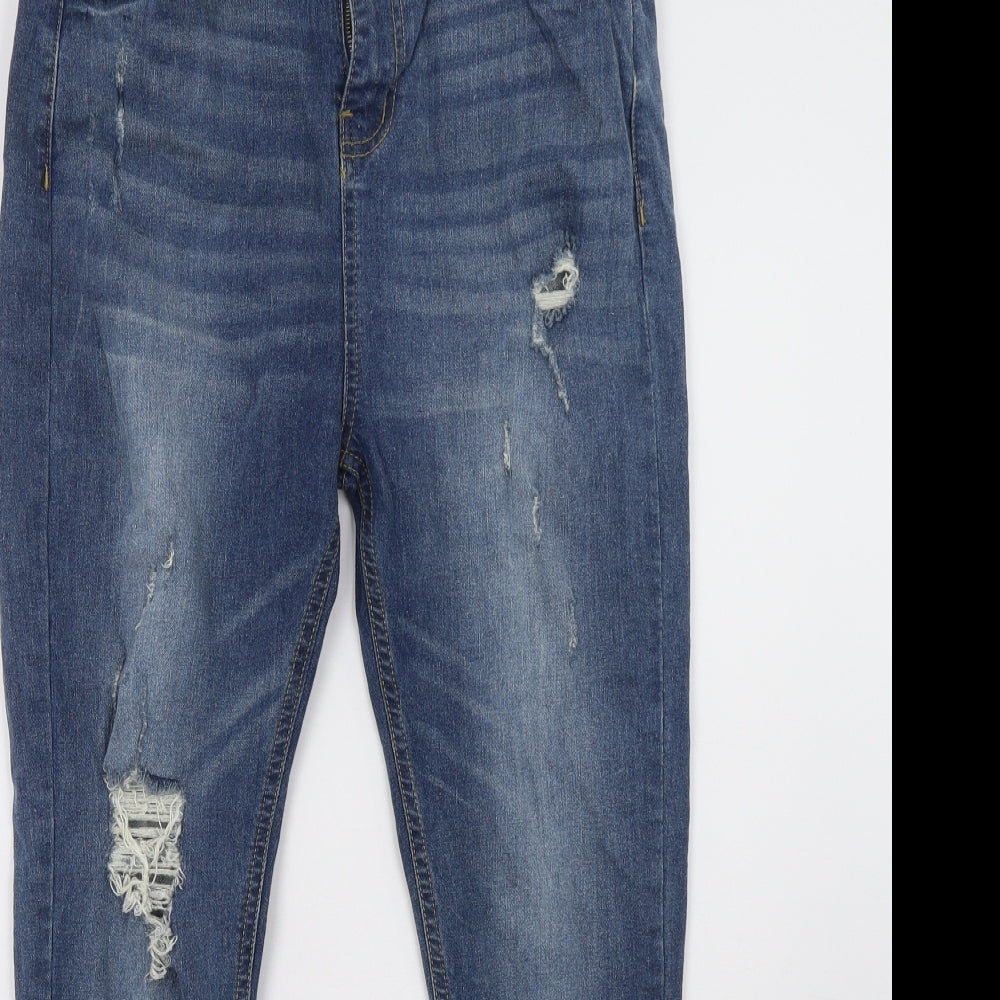 Boohoo Womens Blue  Denim Skinny Jeans Size 14 L30 in