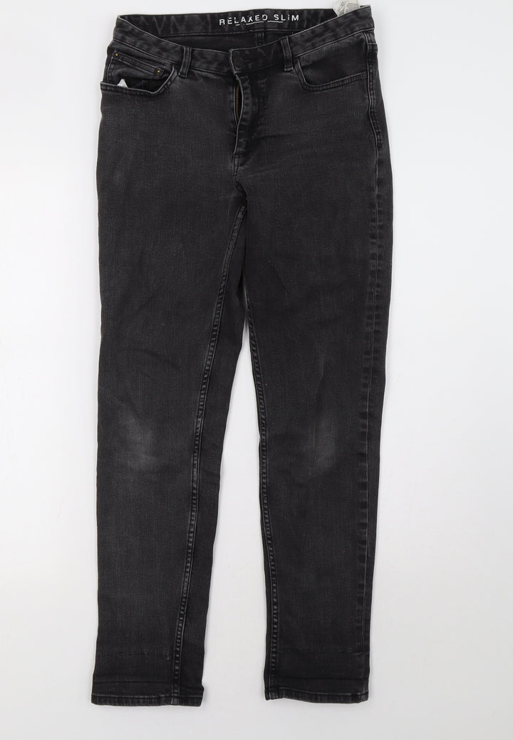 Marks and Spencer Womens Black   Straight Jeans Size 8 L30 in