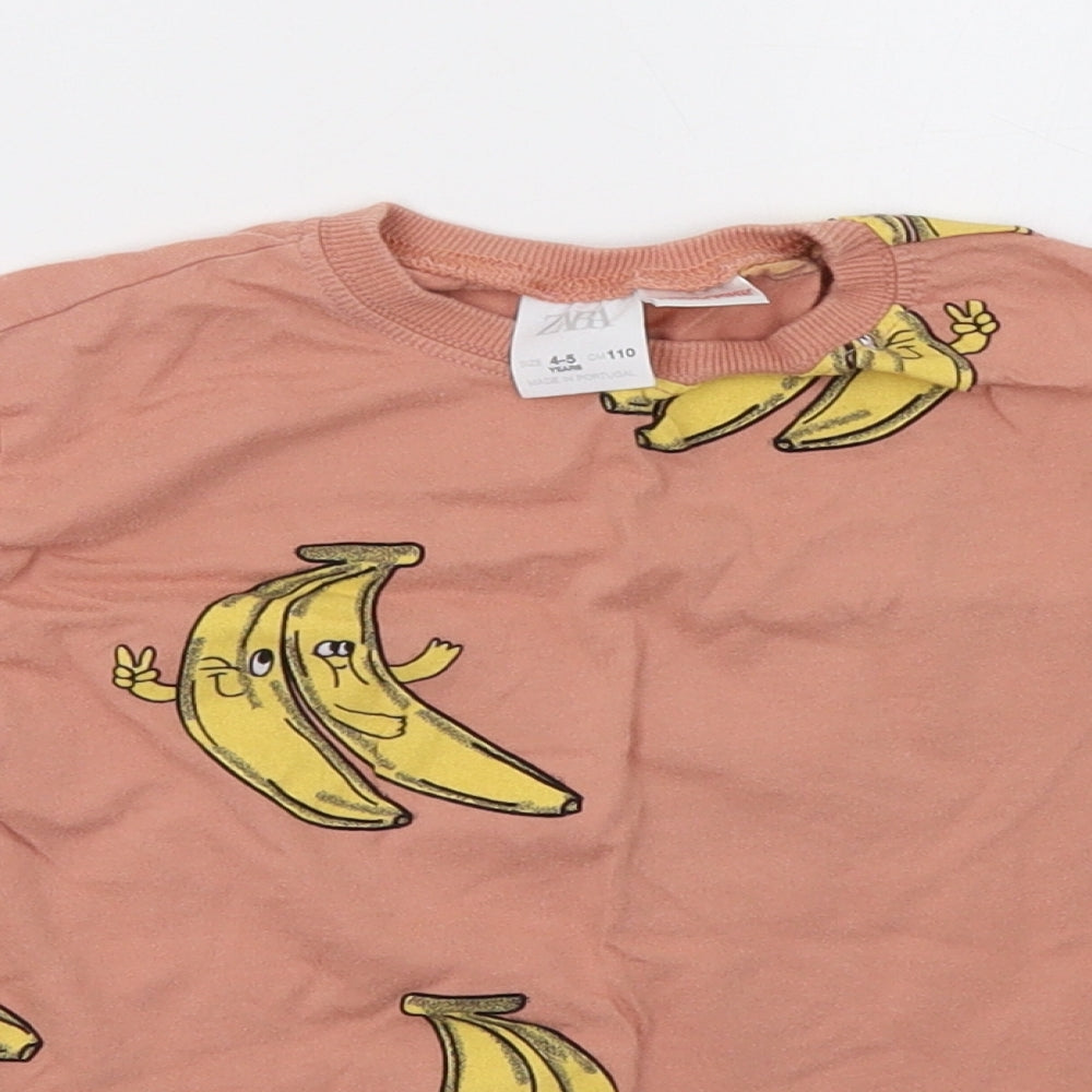 Zara Girls Pink   Basic T-Shirt Size 4-5 Years