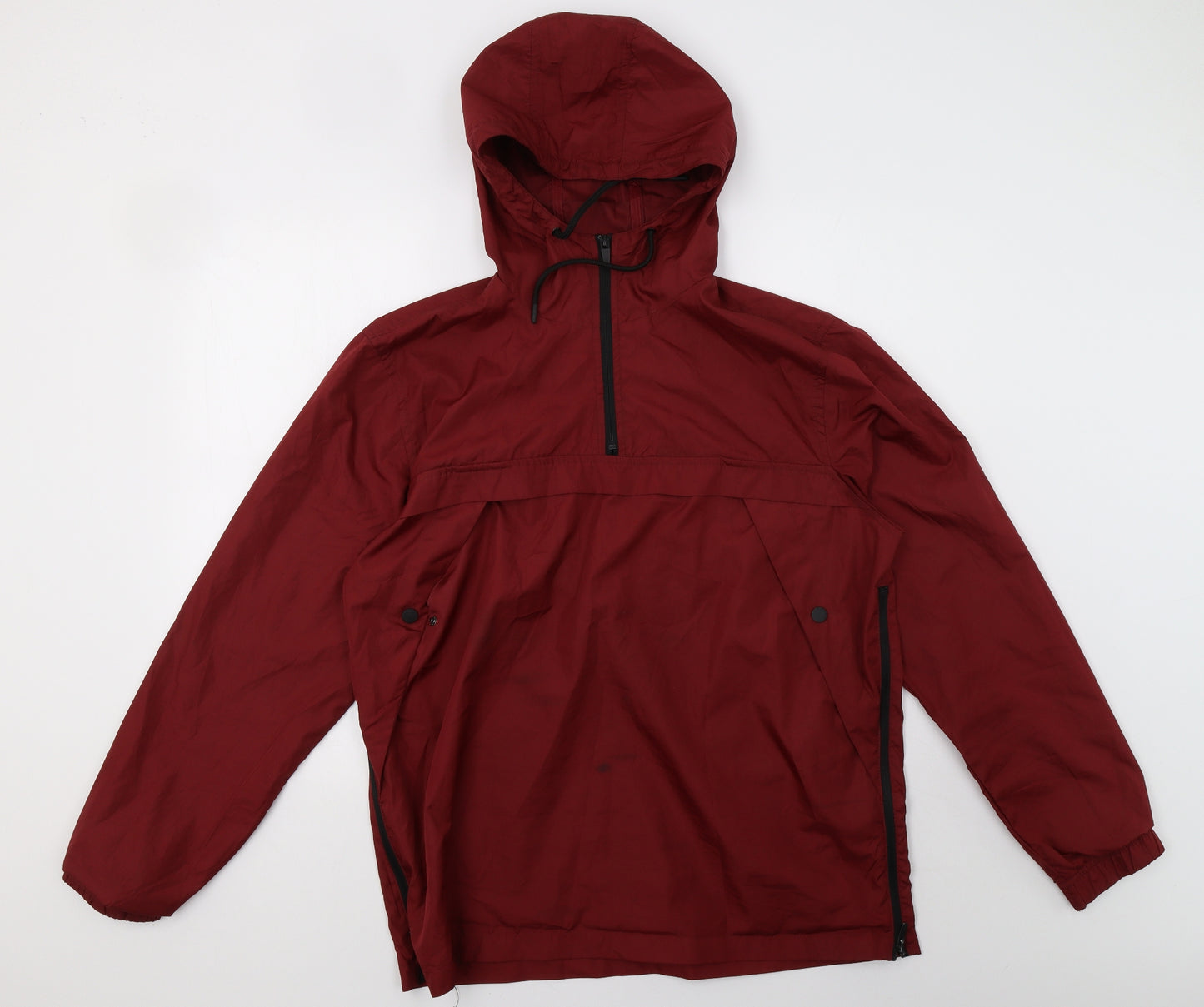 Brave Soul Mens Red   Windbreaker Jacket Size XL