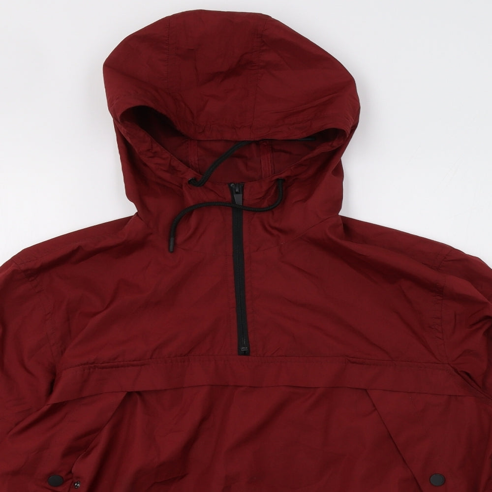 Brave Soul Mens Red   Windbreaker Jacket Size XL