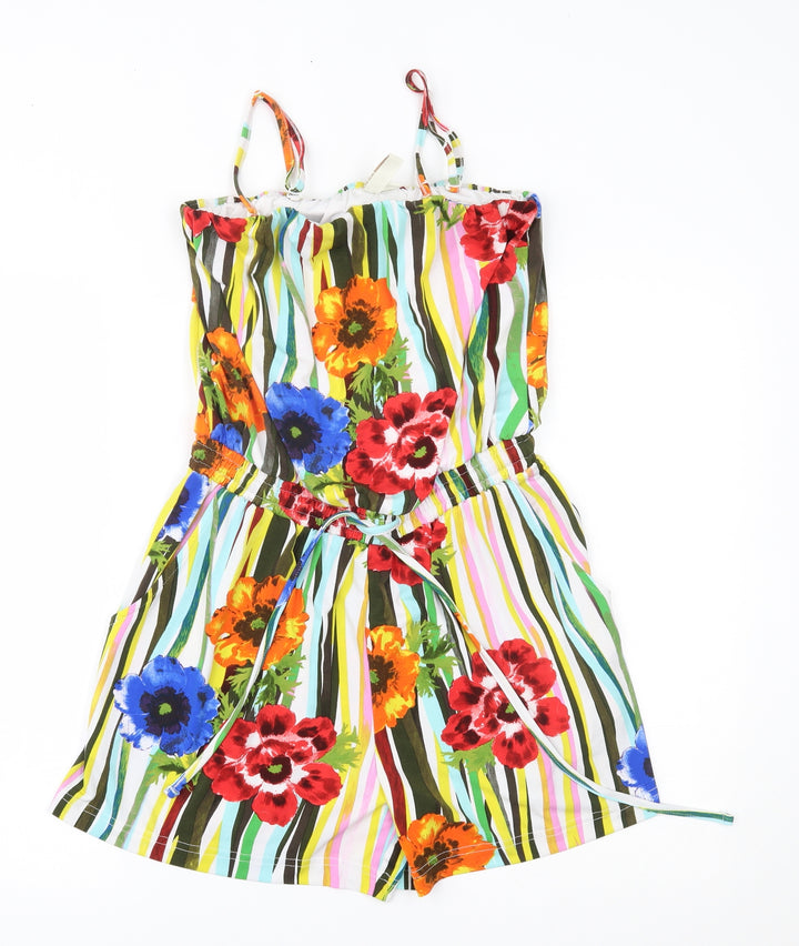 BODYFLIRT Womens Multicoloured Striped  Romper One-Piece Size S