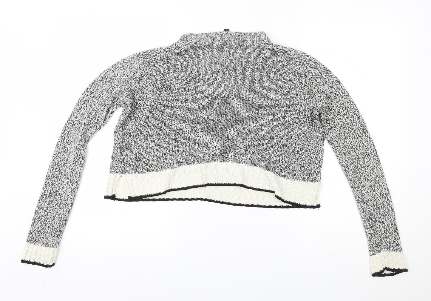 H&M Womens Grey   Cropped Blouse Size S