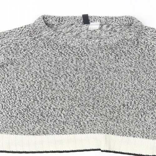 H&M Womens Grey   Cropped Blouse Size S