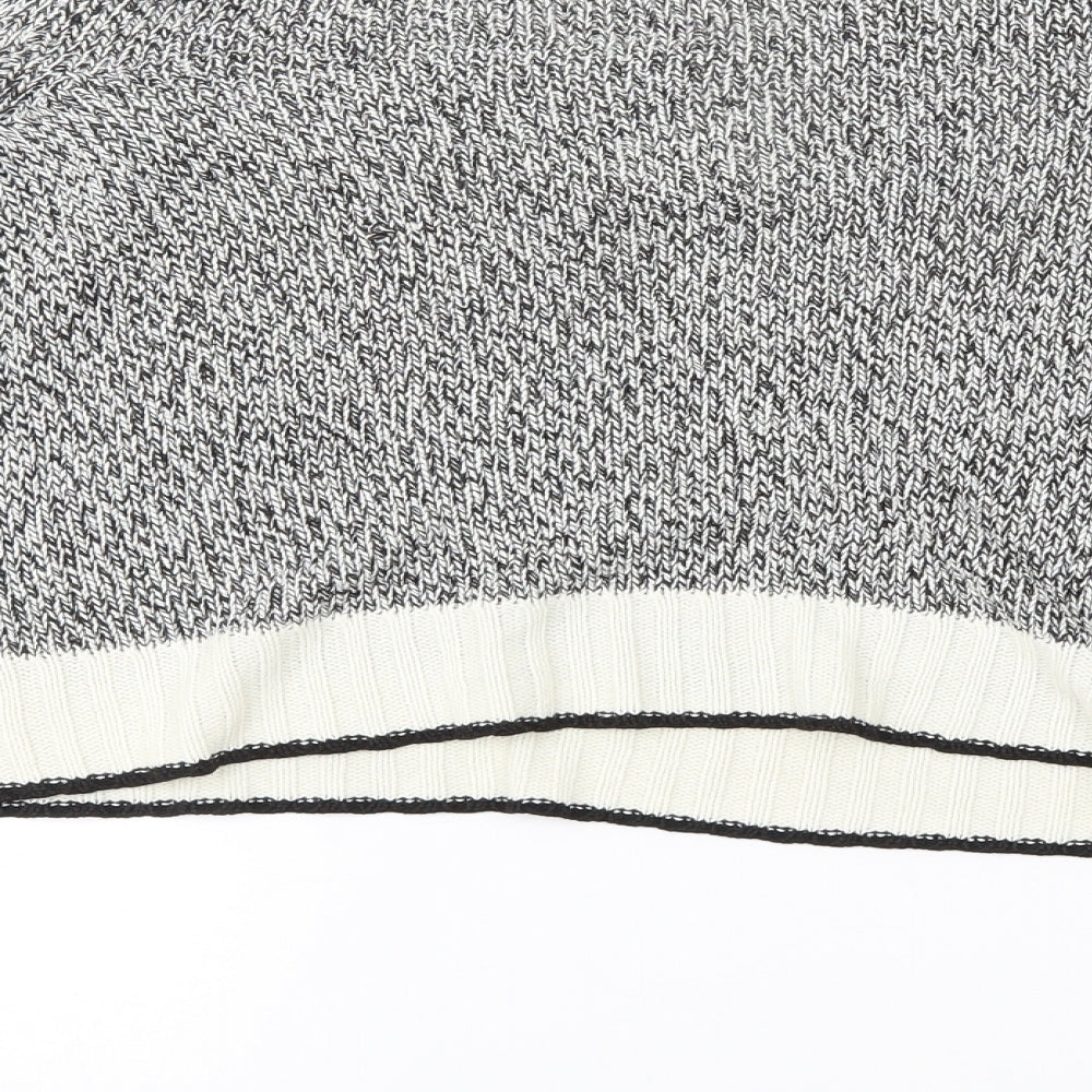 H&M Womens Grey   Cropped Blouse Size S