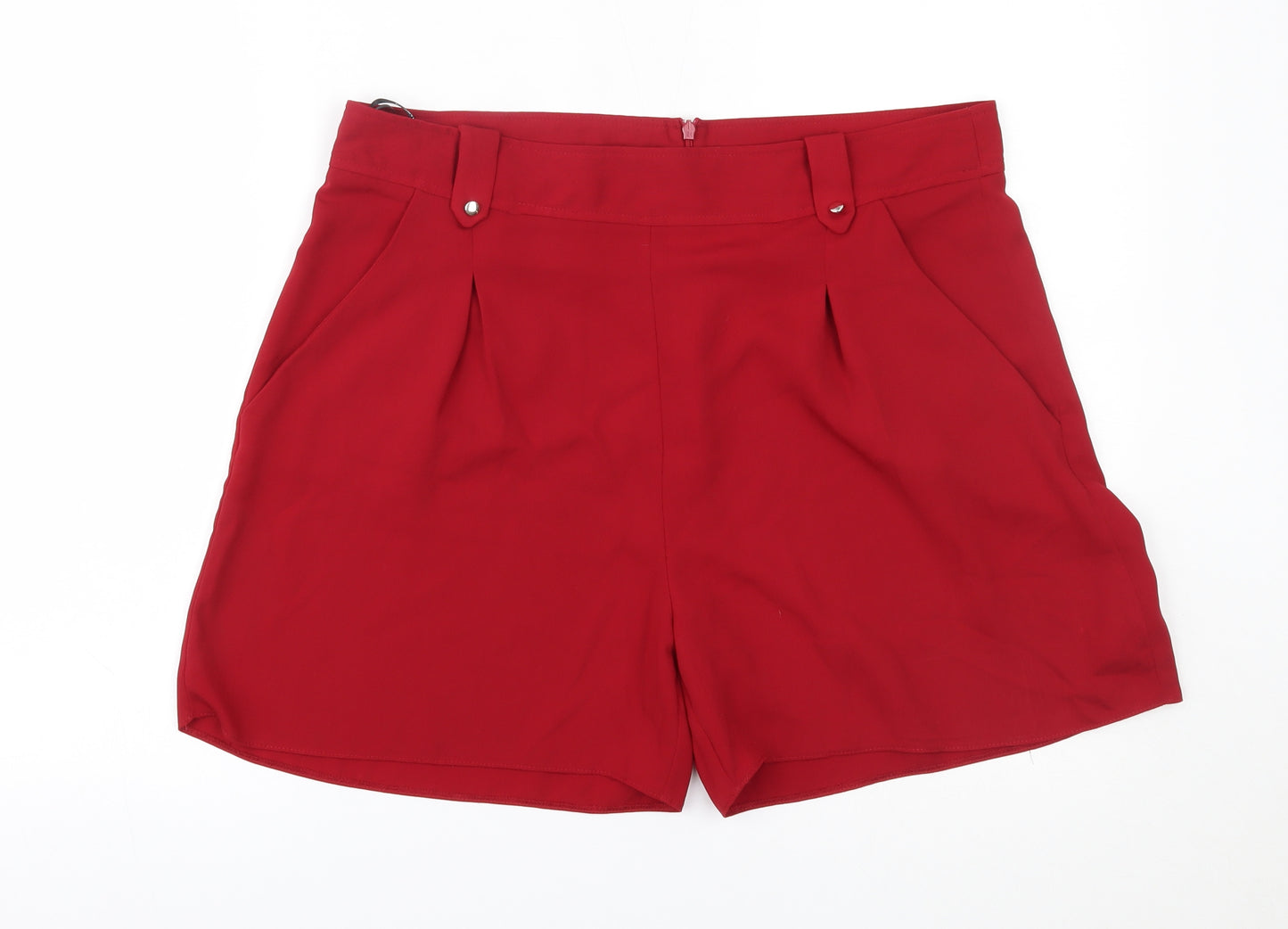 Dorothy Perkins Womens Red   Paperbag Shorts Size 16