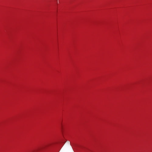 Dorothy Perkins Womens Red   Paperbag Shorts Size 16