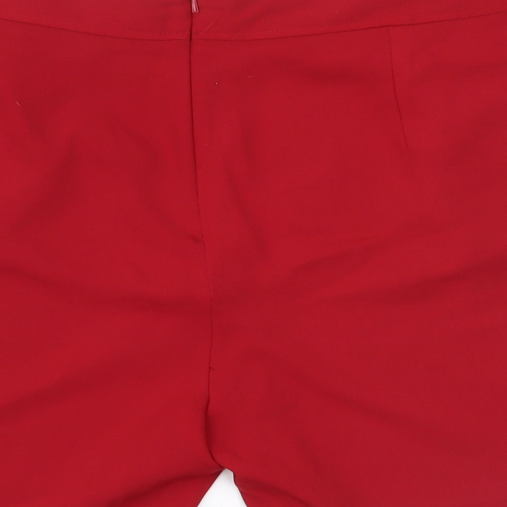 Dorothy Perkins Womens Red   Paperbag Shorts Size 16