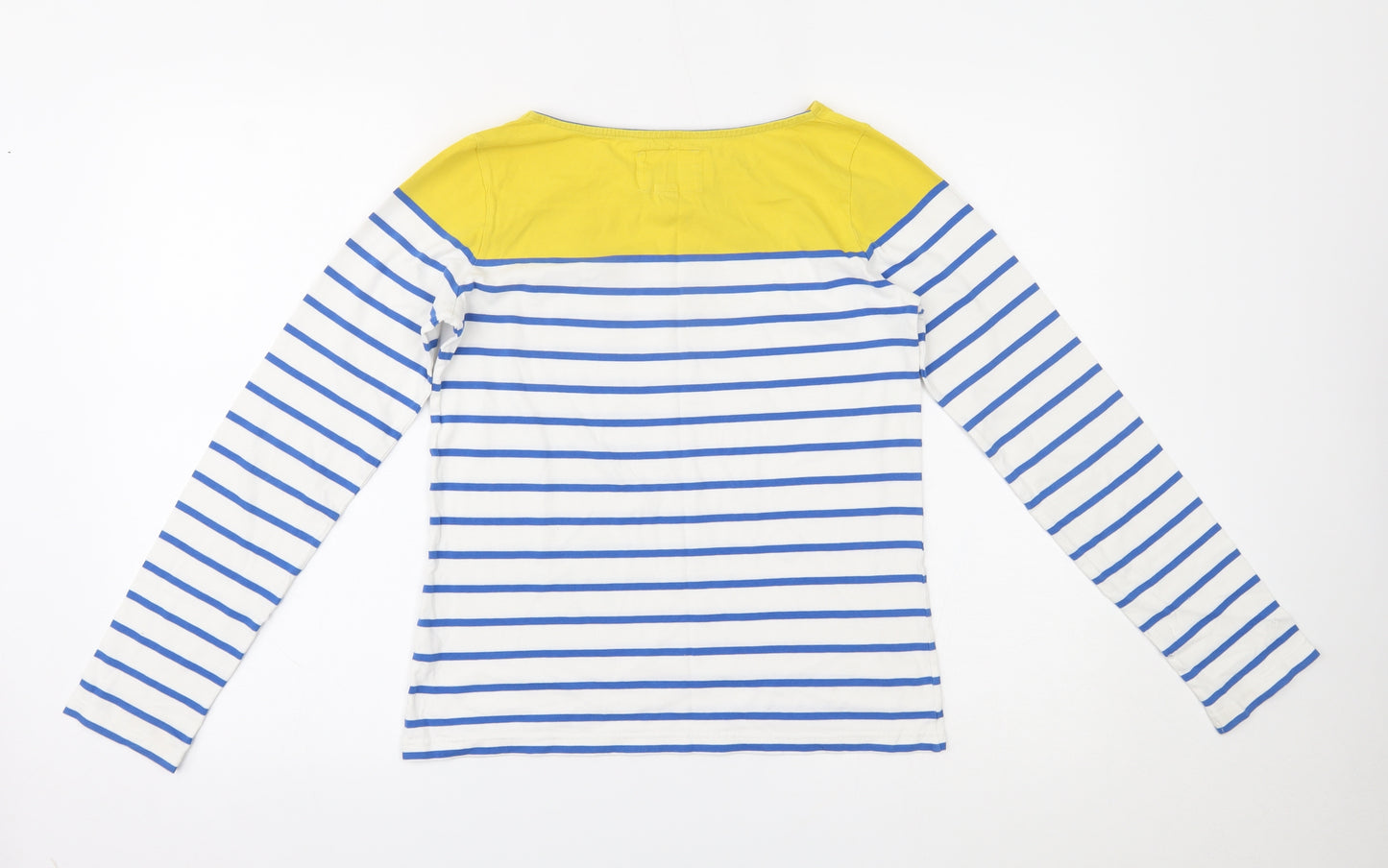 Johnnie B Girls White Striped  Basic T-Shirt Size 13-14 Years