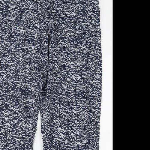 NEXT Womens Black Geometric  Trousers  Size 16 L25 in