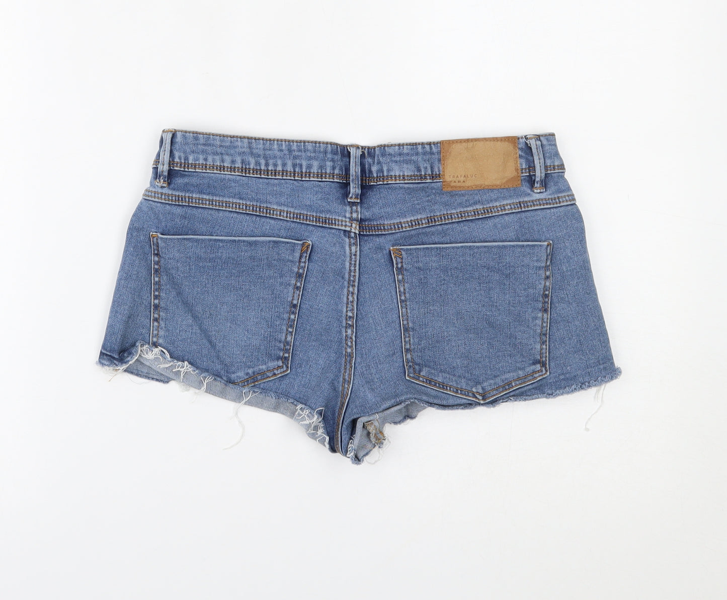 Zara Womens Blue  Denim Hot Pants Shorts Size 10