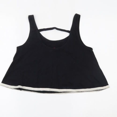 M&Co Girls Black   Cropped Tank Size 13-14 Years