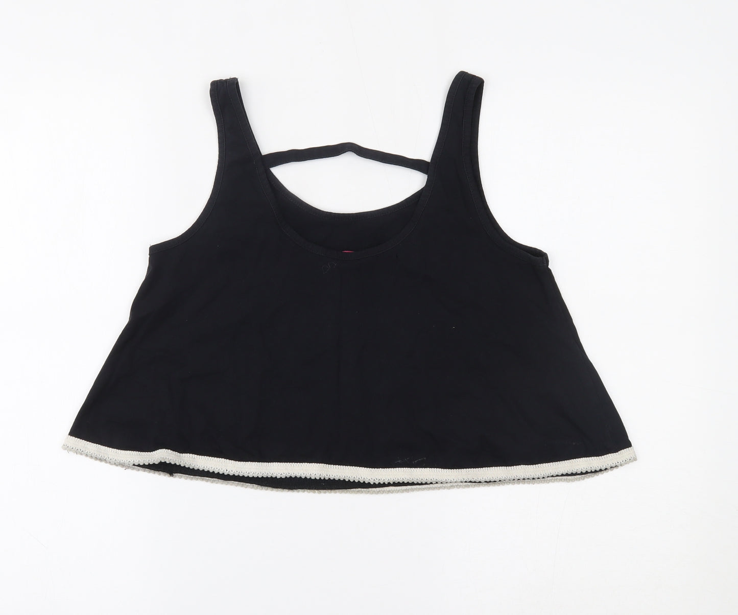 M&Co Girls Black   Cropped Tank Size 13-14 Years