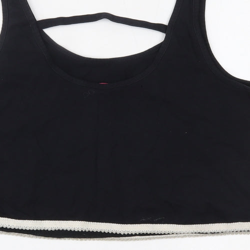 M&Co Girls Black   Cropped Tank Size 13-14 Years