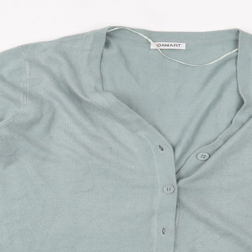 Damart Womens Green   Cardigan Jumper Size 12