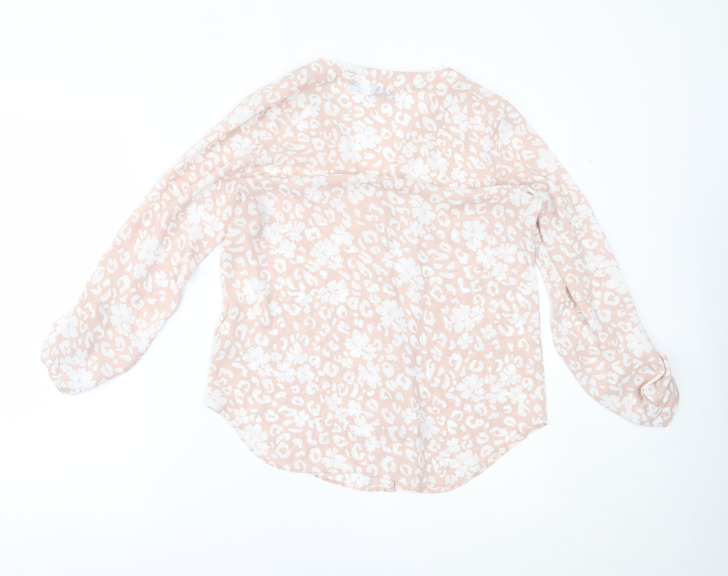 Dorothy Perkins Womens Pink Animal Print  Basic Button-Up Size 10