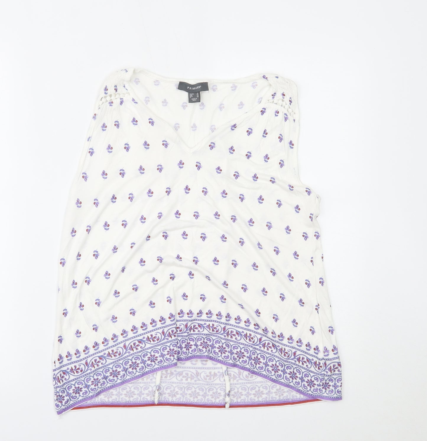 Primark Womens White   Basic Tank Size 18