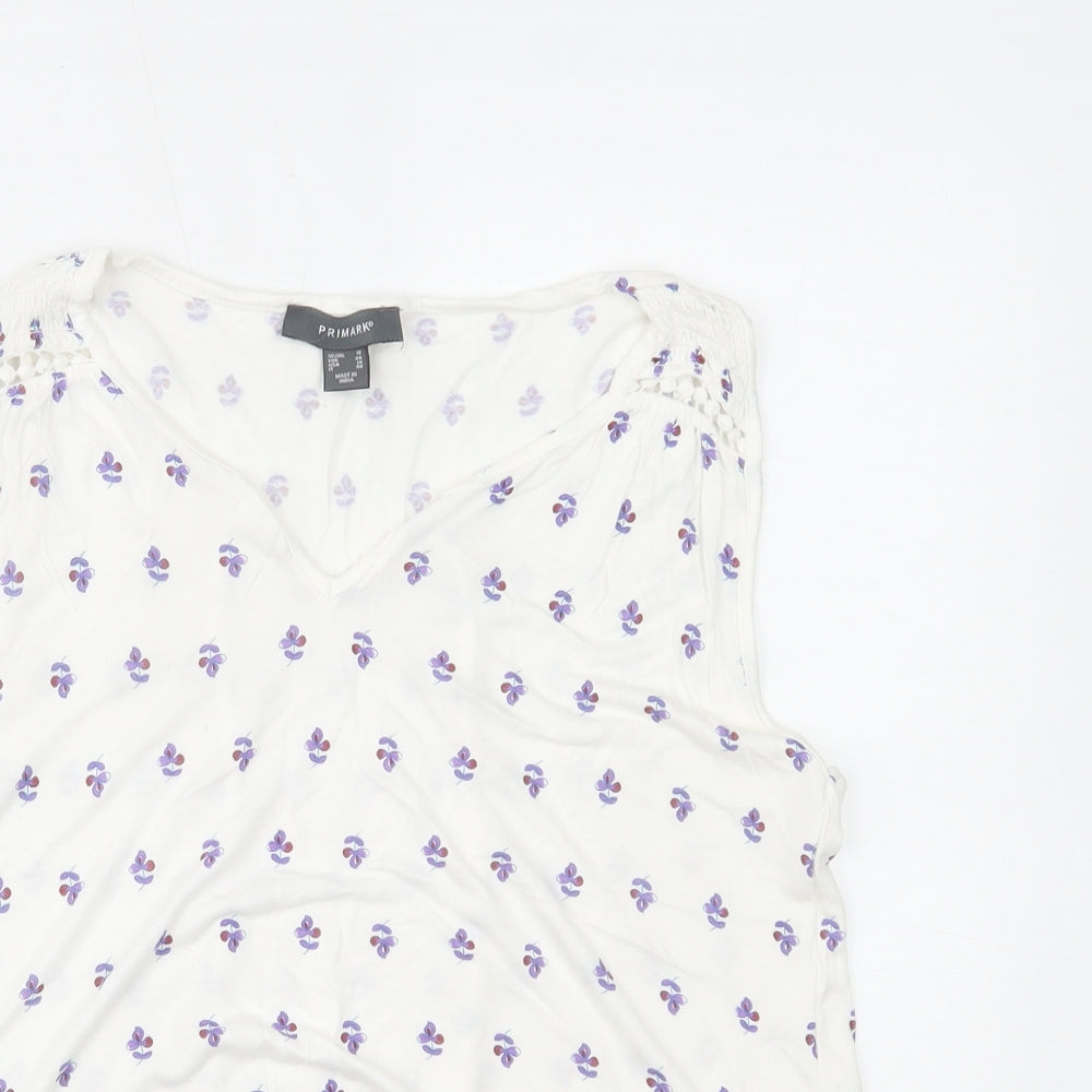 Primark Womens White   Basic Tank Size 18