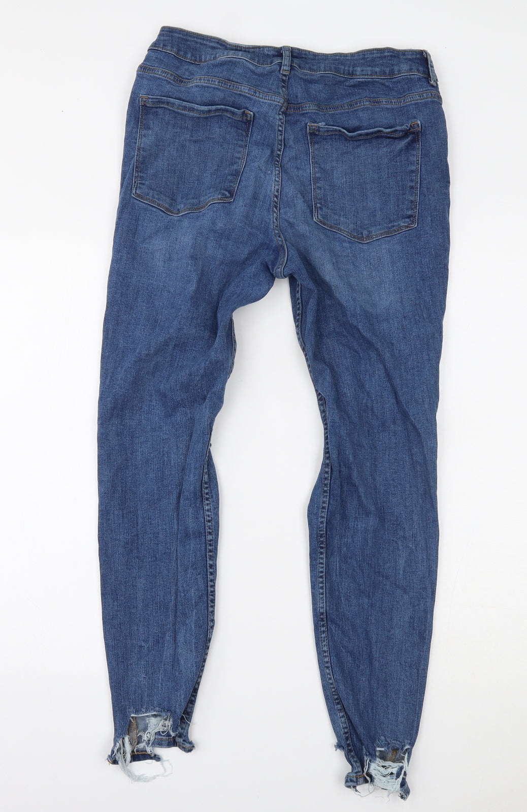 Primark Womens Blue  Denim Skinny Jeans Size 16 L27 in