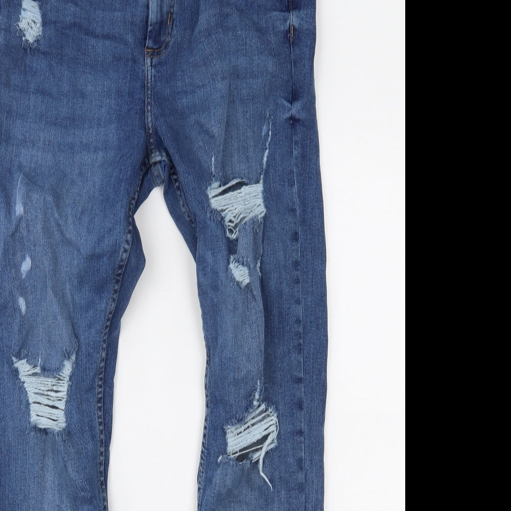 Primark Womens Blue  Denim Skinny Jeans Size 16 L27 in
