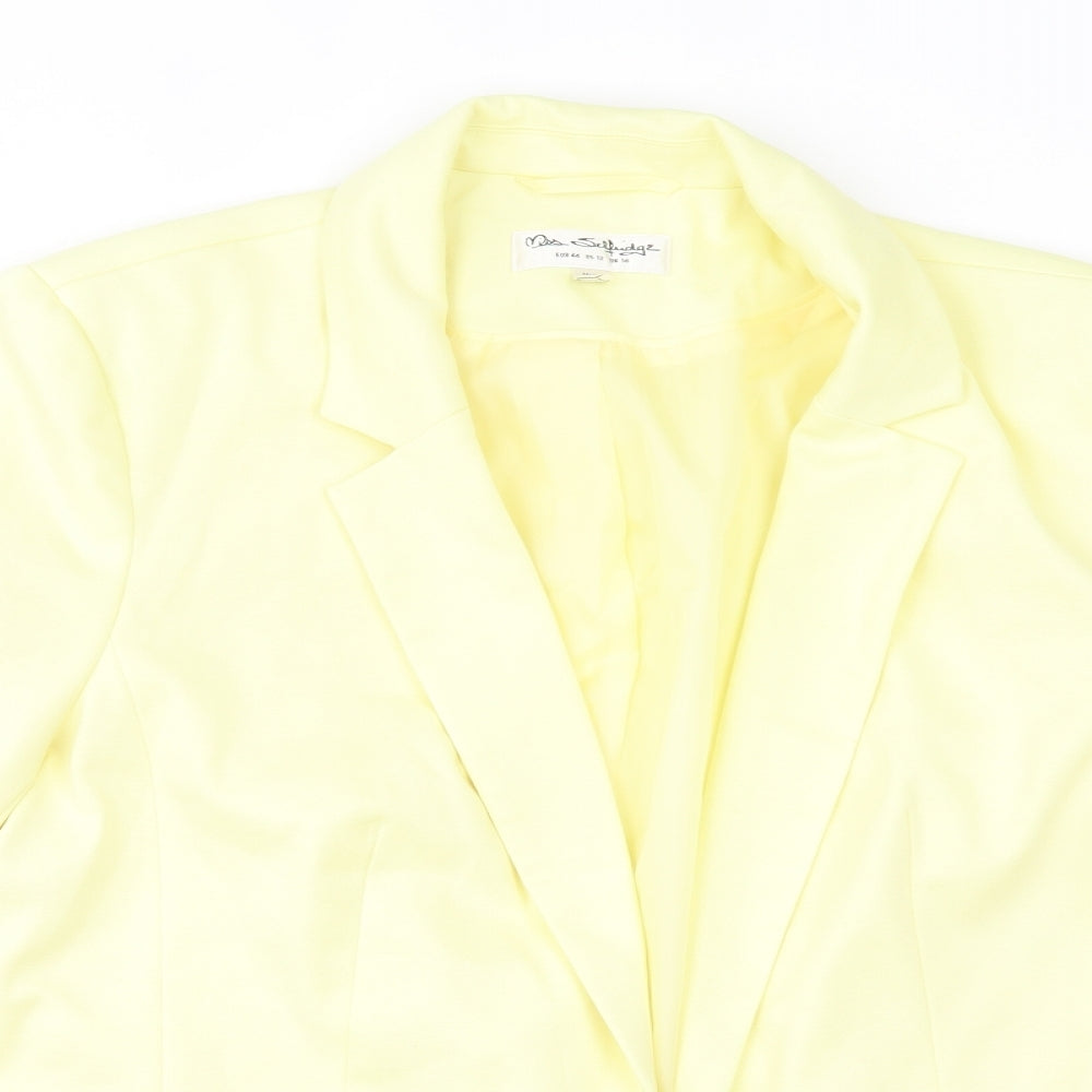 Miss Selfridge Womens Yellow   Jacket Blazer Size 16