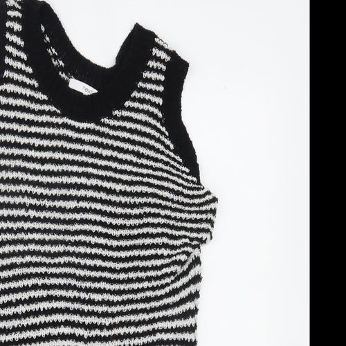 NEXT Womens Black Striped  Basic Tank Size 14