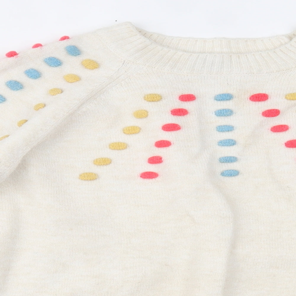 M&Co Womens Beige Striped  Pullover Jumper Size 14