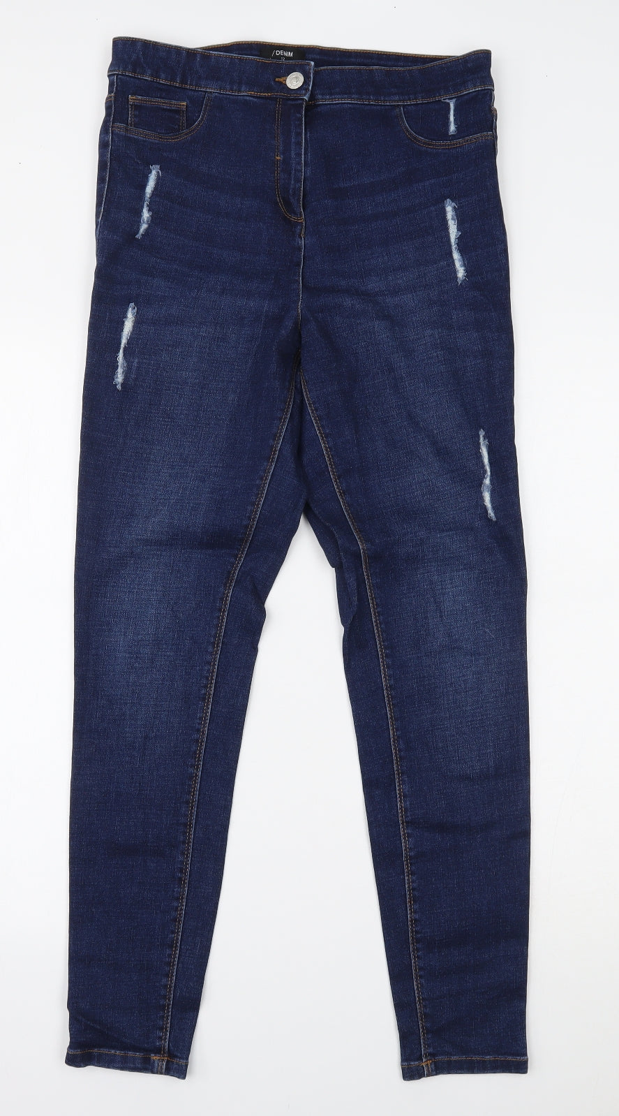 Matalan Womens Blue  Denim Skinny Jeans Size 12 L28 in