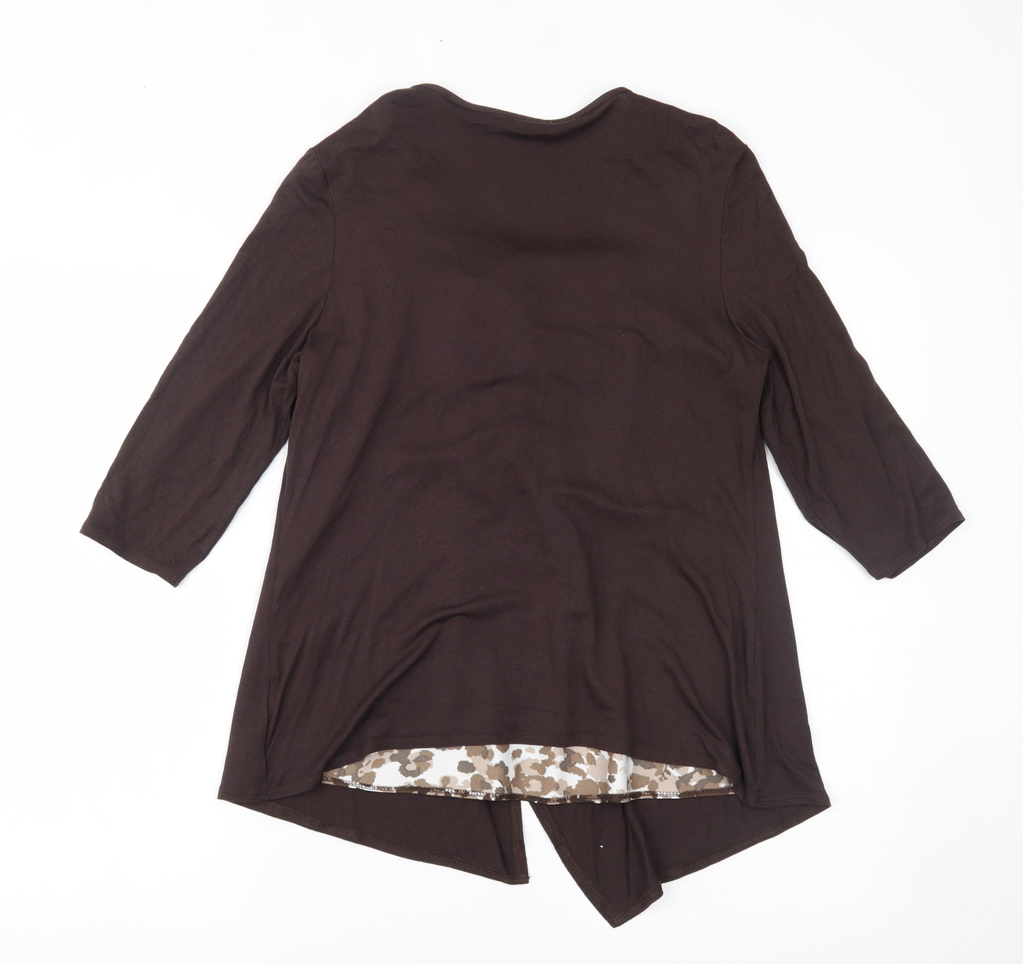 Soon Womens Brown   Basic Blouse Size 14