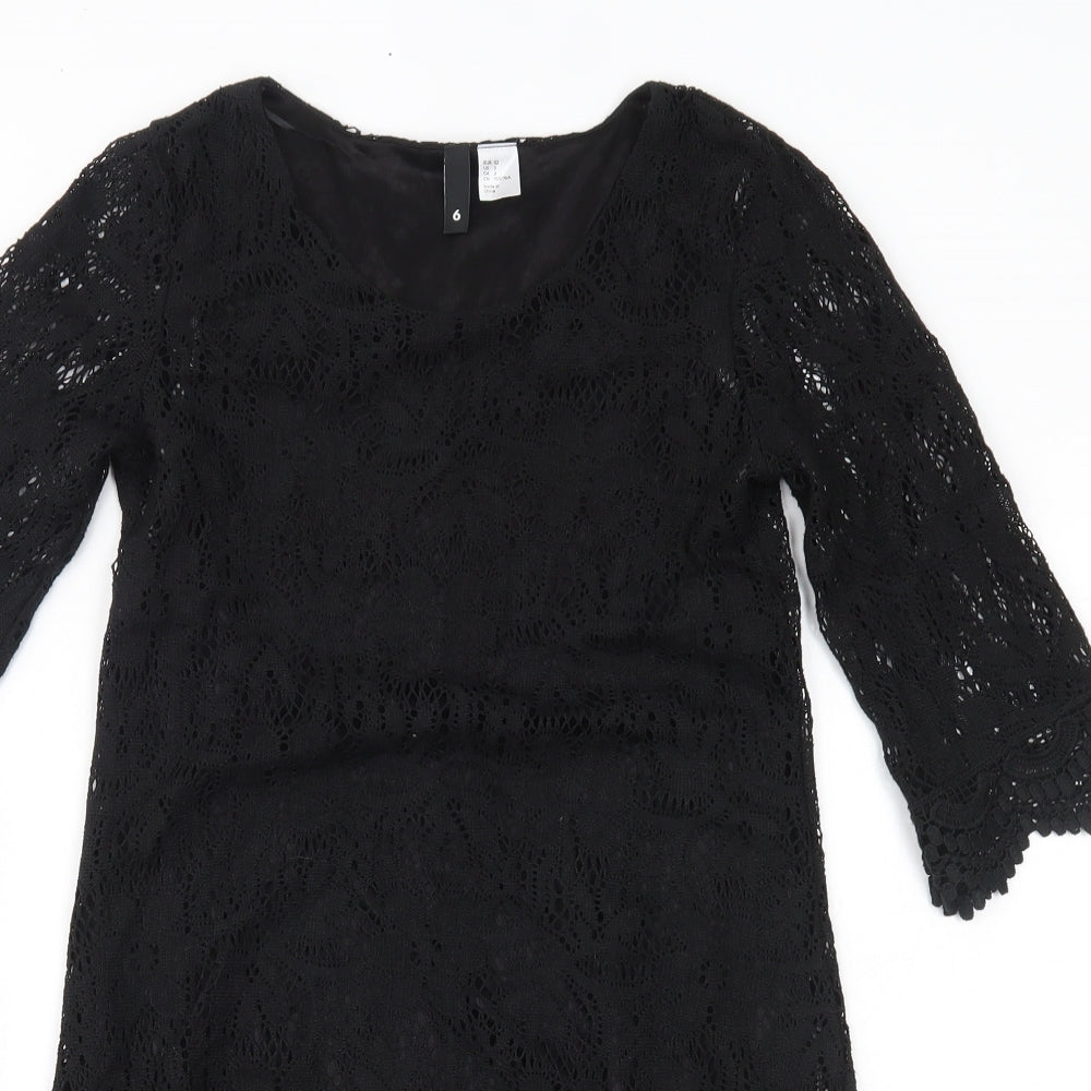 H&M Womens Black   A-Line  Size 6