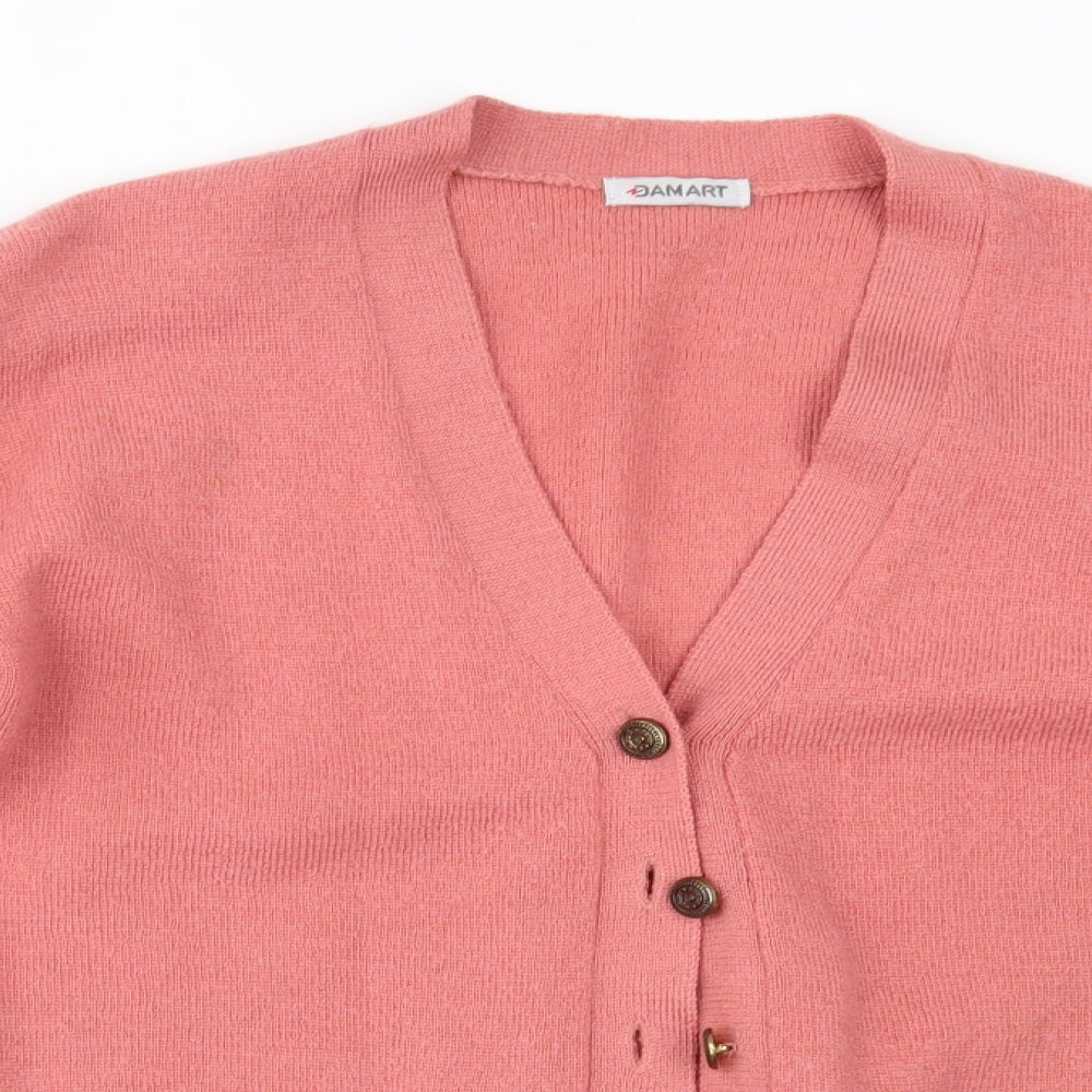 Damart Womens Pink   Cardigan Jumper Size 12