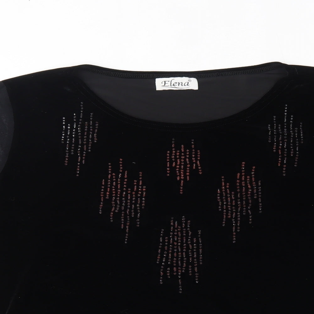 elena Womens Black   Pullover Jumper Size 18