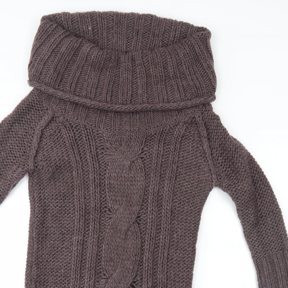 Pandemonium Womens Brown   Jumper Dress  Size M