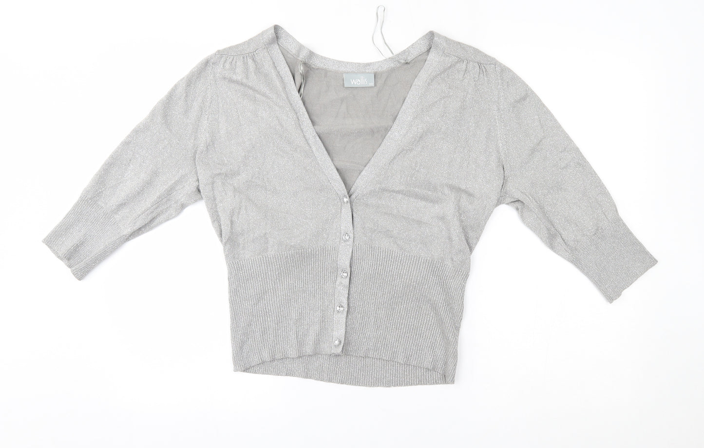 Wallis Womens Silver   Cardigan Jumper Size 20
