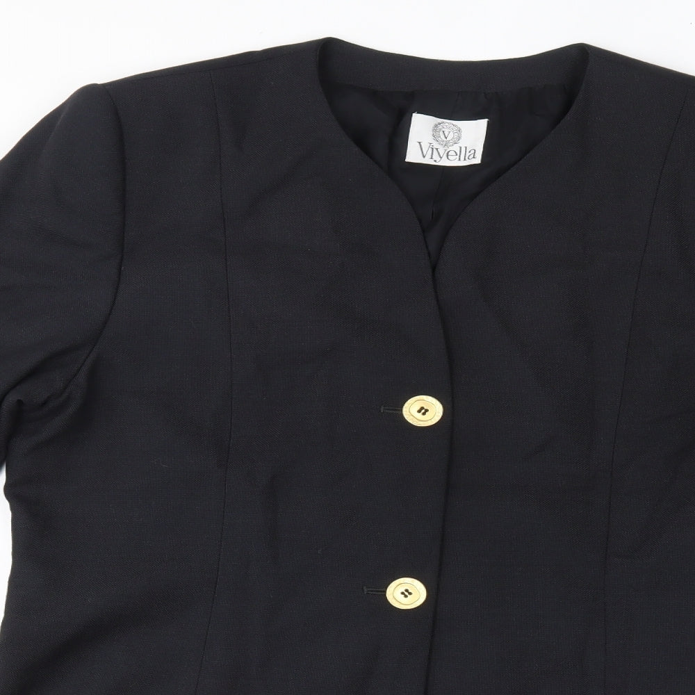 Viyella Womens Black   Jacket Blazer Size 16