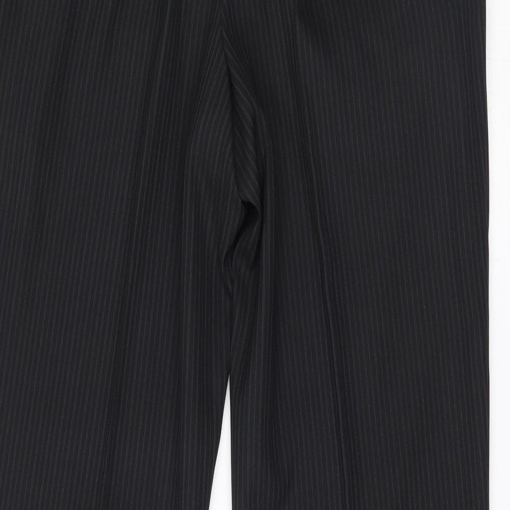 greenwoods Mens Black Striped   Suit Trousers Size 35 L29 in