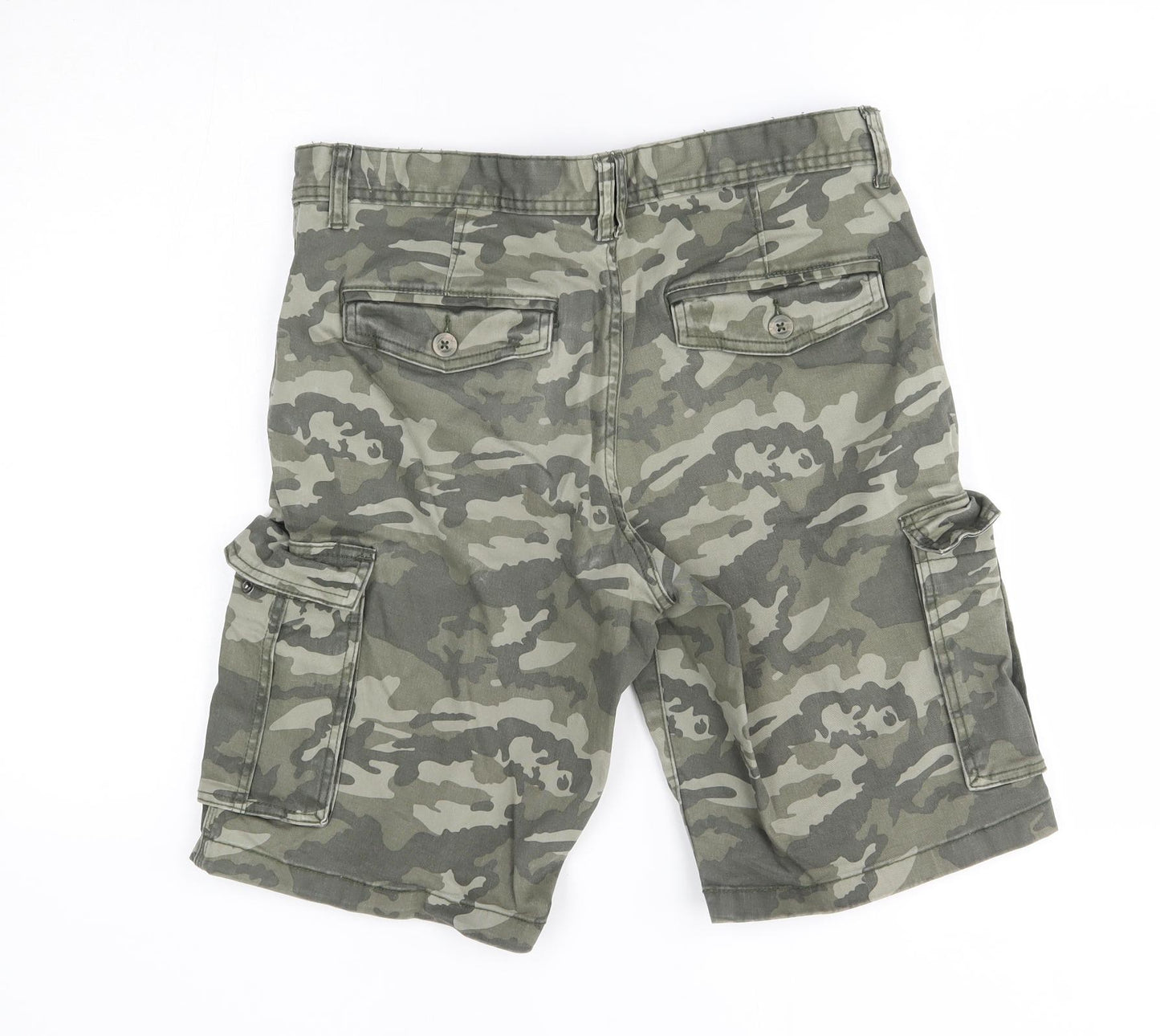 F&F Womens Green Camouflage  Cargo Shorts Size 32