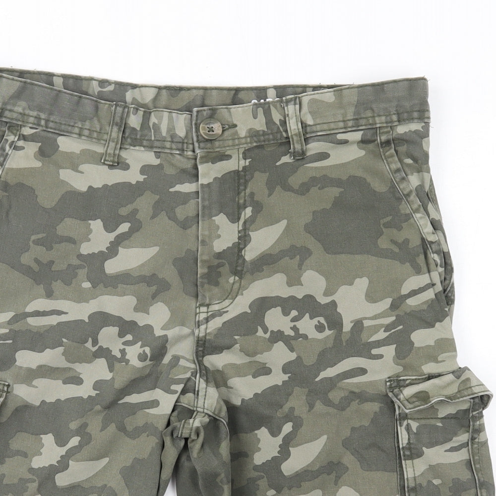 F&F Womens Green Camouflage  Cargo Shorts Size 32