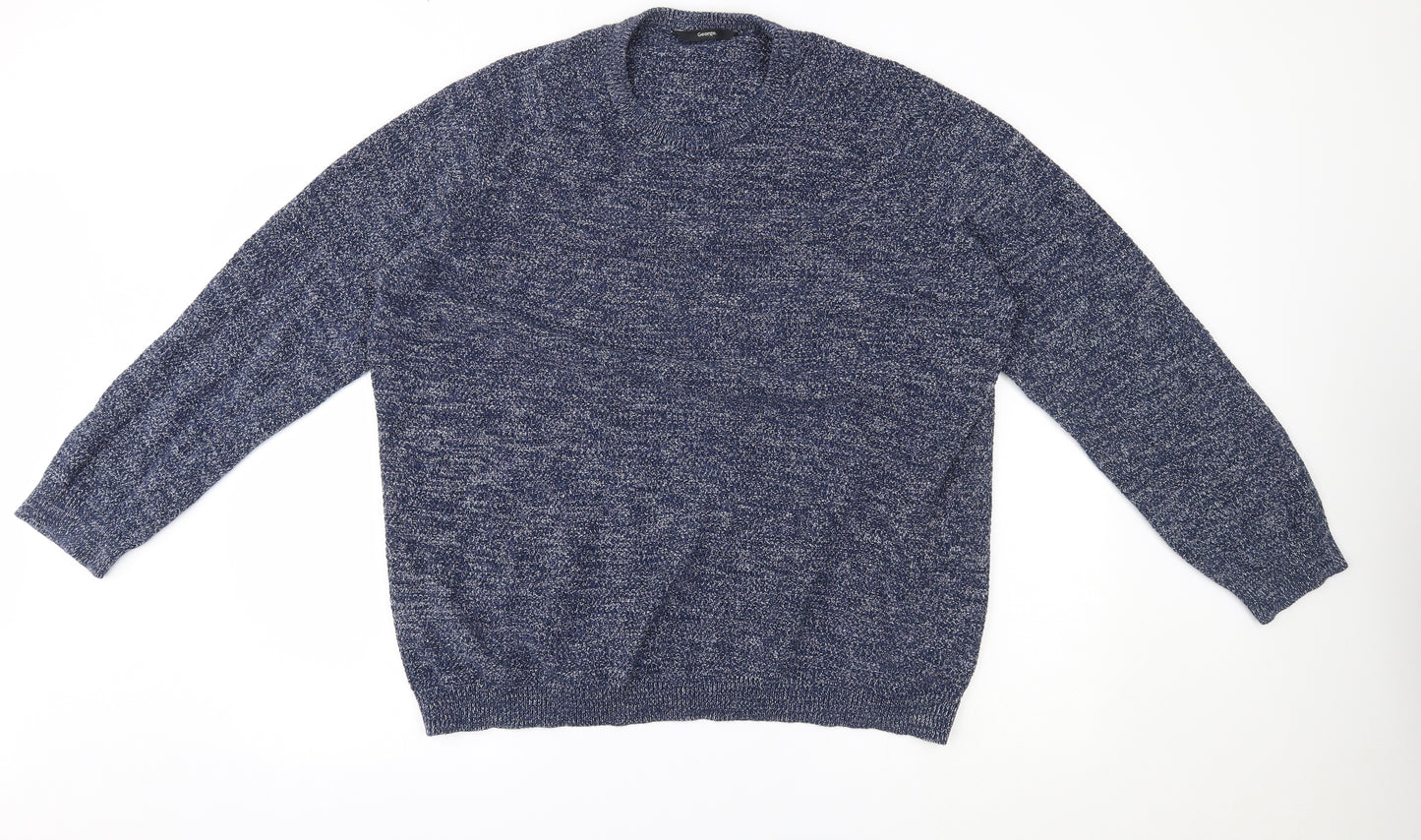 George Mens Blue   Pullover Jumper Size XL