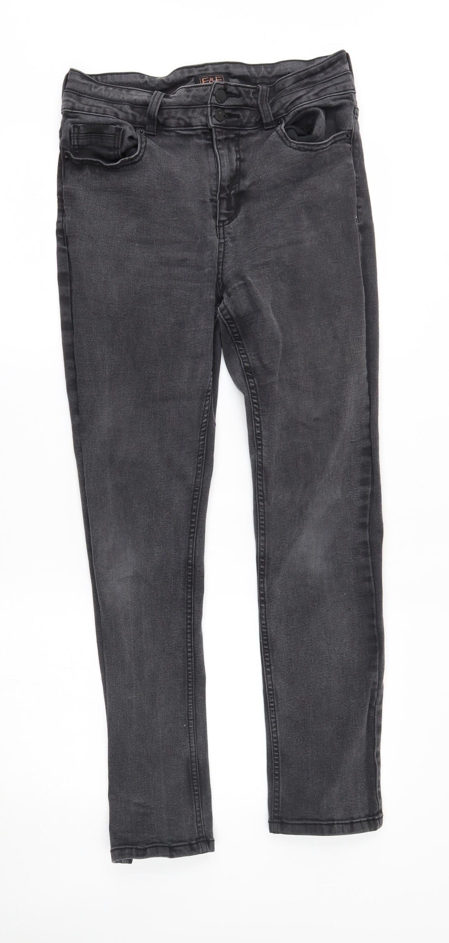 F&F Womens Grey   Straight Jeans Size 12 L29 in