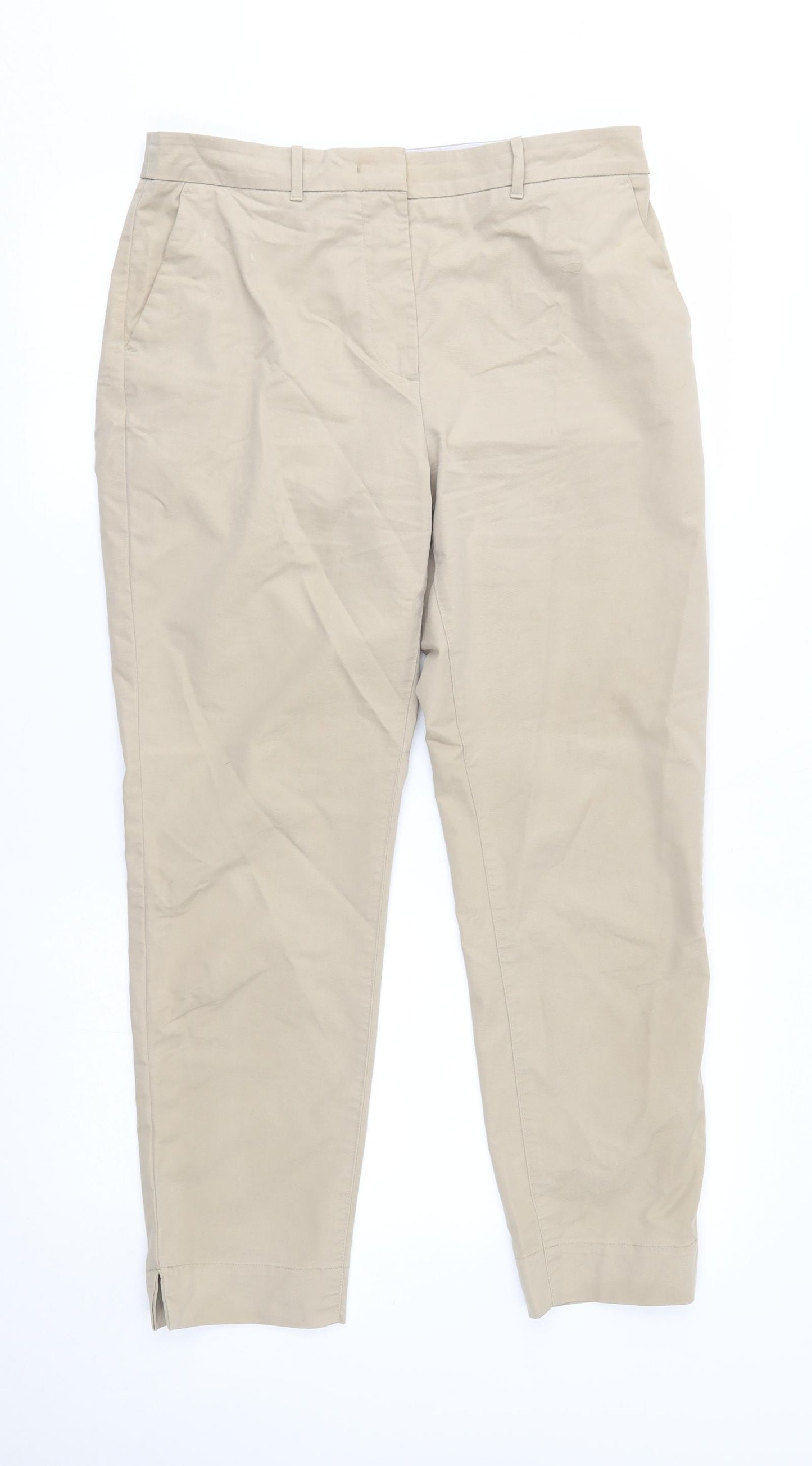 M&S Womens Beige   Trousers  Size 12 L26 in