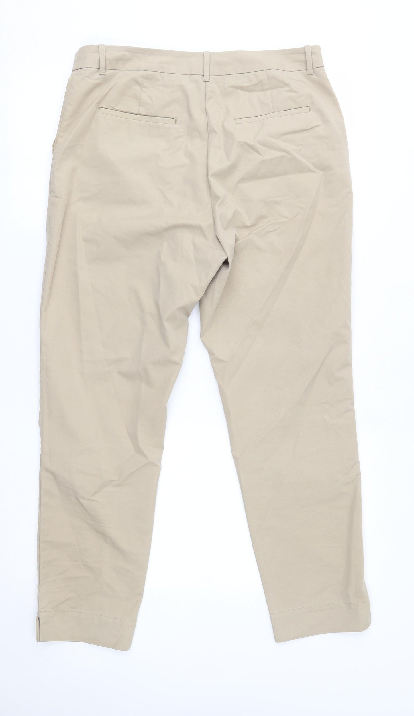 M&S Womens Beige   Trousers  Size 12 L26 in