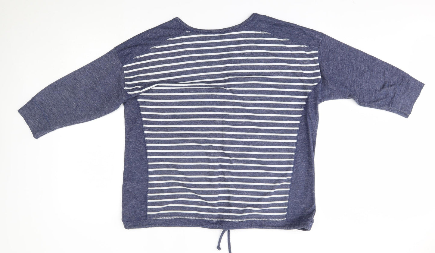 NEXT Womens Blue Striped  Pullover Jumper Size 18