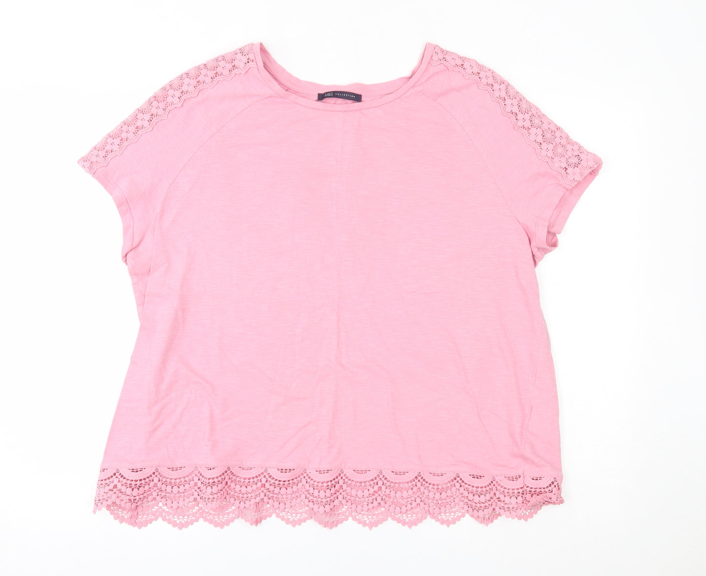 M&S Womens Pink   Basic Blouse Size 18